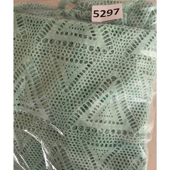 Lagaci Medium Green Swim Cover Up Long Sleeve Lace - Picture 10 of 10